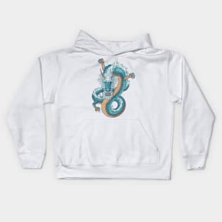 Asian dragon japanese style Kids Hoodie